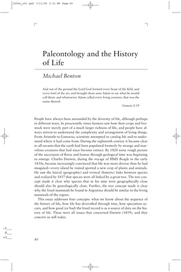Paleontology and the History of Life
