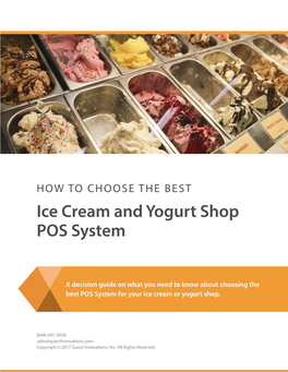 Choosing a POS System for Frozen Yogurt Shops, Ice Cream Parlors