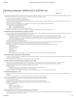 Infectious Disease: SARS-Cov-2 (COVID-19) Treatments