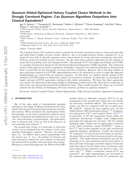 Quantum Orbital-Optimized Unitary Coupled Cluster Methods in the Strongly Correlated Regime: Can Quantum Algorithms Outperform Their Classical Equivalents? Igor O