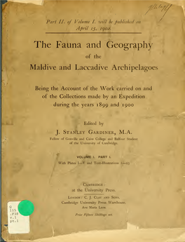 The Fauna and Geography of the Maldive and Laccadive Archipelagoes