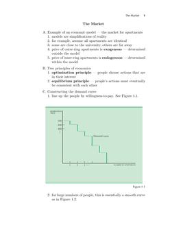 The Market A. Example of an Economic Model