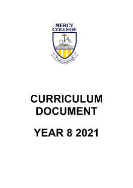 Curriculum Document Year 8 2021