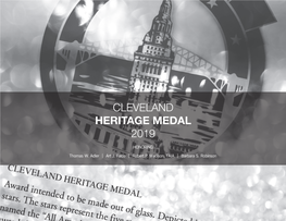 Cleveland Heritage Medal 2019