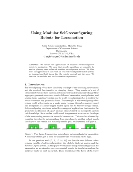 Using Modular Self-Reconfiguring Robots for Locomotion