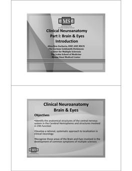 Clinical Neuroanatomy Brain & Eyes