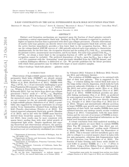 X-Ray Constraints on the Local Supermassive Black Hole