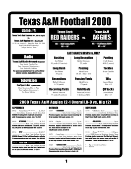 Texas A&M Football 2000
