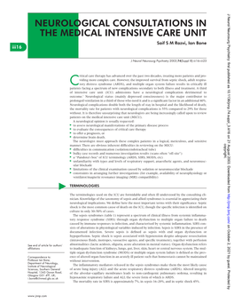 Pdfs/Brainstemdeath.Pdf Disturbances Must Be Excluded As the Cause of Continuation of 12 Wijdicks EF