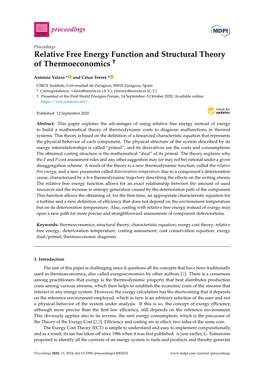 Relative Free Energy Function and Structural Theory of Thermoeconomics †