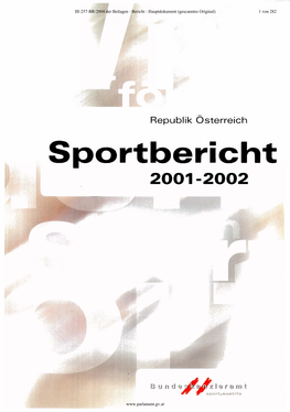 Sportbericht 2001-2002