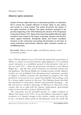 Alberta's Rights Revolution