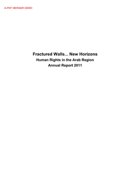 Fractured Walls... New Horizons: Human Rights in the Arab Region