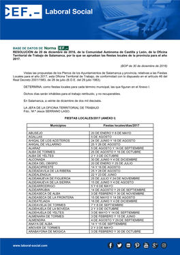 BASE DE DATOS DE RESOLUCIÓN De 20 De