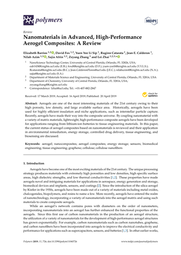 Nanomaterials in Advanced, High-Performance Aerogel Composites: a Review