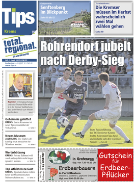 Rohrendorf Jubelt Nach Derby-Sieg