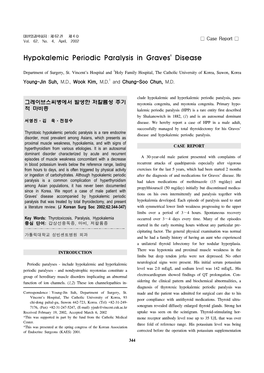 Hypokalemic Periodic Paralysis in Graves' Disease