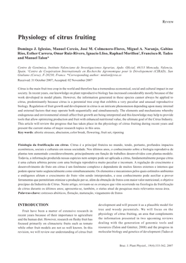 Physiology of Citrus Fruiting