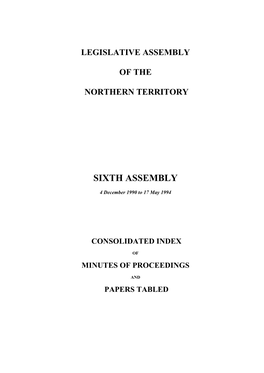 Sixth Assembly