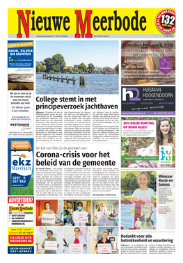 Corona-Crisis Voor Het Beleid Van De Gemeente