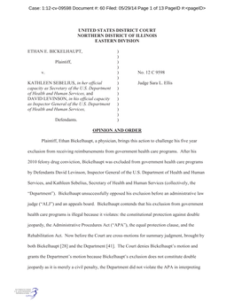 1:12-Cv-09598 Document #: 60 Filed: 05/29/14 Page 1 of 13 Pageid