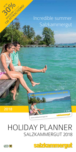 Holiday Planner Salzkammergut 2018 the Salzkammergut Adventure Card at a Glance