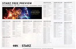 Starz Free Preview