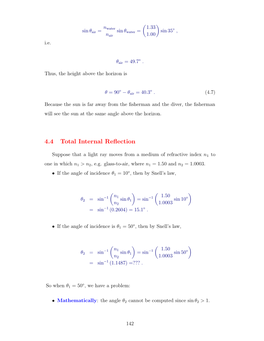 4.4 Total Internal Reflection