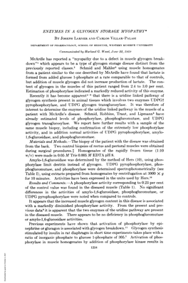 Already Estimated Levels of Phosphorylase, Phosphoglucomutase, and UDPG Glycogen Transglucosylase