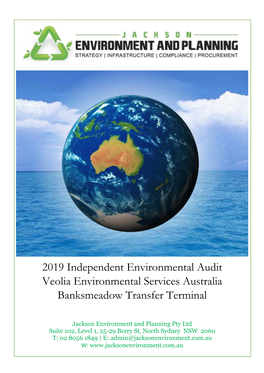 2019 Independent Environmental Audit Veolia Environmental Services Australia Banksmeadow Transfer Terminal