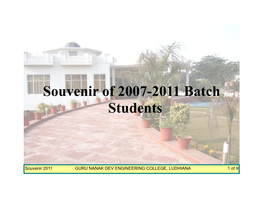 Souvenir of 2007-2011 Batch Students