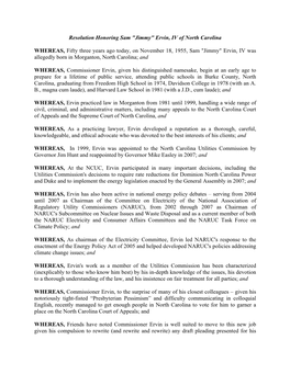 Resolution Honoring Sam 