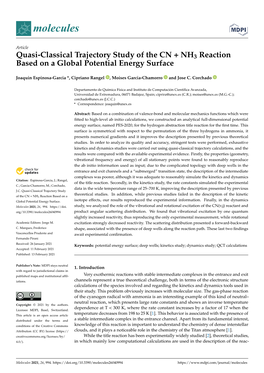 Quasi-Classical Trajectory Study of the CN + NH3 Reaction Based on a Global Potential Energy Surface