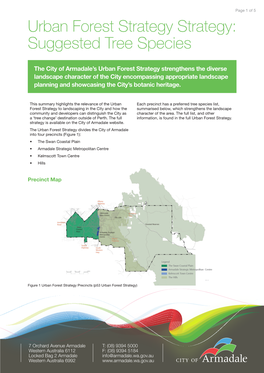 Urban Forest Strategy Strategy: Suggested Tree Species