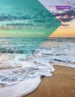 US Policy and Politics Fall Preview a Labor Day Beach Read Contents