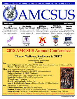 AMCSUS Newsletter Issue 201801