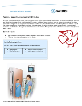 Pediatric Upper Gastrointestinal (GI) Series