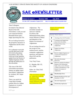 SAE Enewsletter