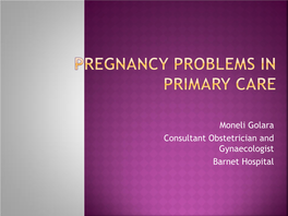 Pregnancy Problems in Primary Care
