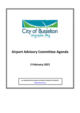 Agenda of Airport Advisory Committee