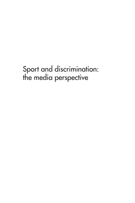 Sport and Discrimination