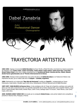 Trayectoria Artistica