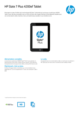 HP Slate 7 Plus 4200Ef Tablet
