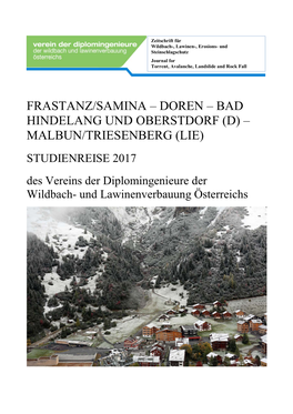 Frastanz/Samina – Doren – Bad Hindelang Und Oberstdorf