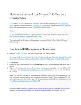 How to Install and Run Microsoft Office on a Chromebook