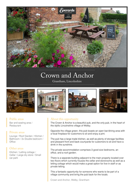 Crown and Anchor Grantham, Lincolnshire