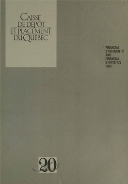 Financial Statements and Financial Statistics 1985
