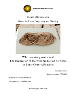 The Localization of Footwear Production Networks in Timiș County, Romania