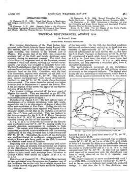 TROPICAL DISTURBANCES, AUGUST 1936 by WILLISE