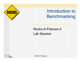 Introduction to Benchmarking